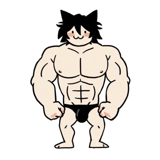 💪 Стикер «Edgy catboy extended» для Telegram