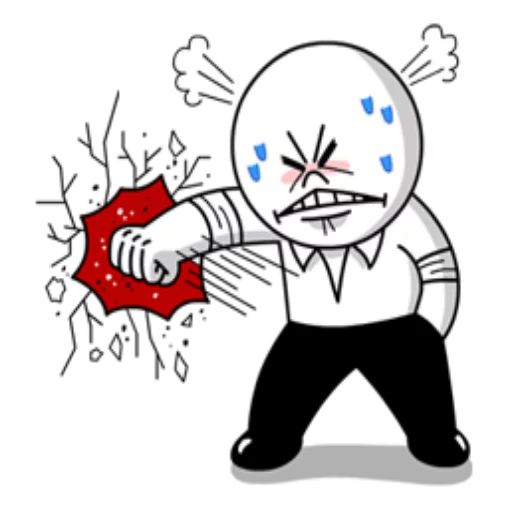 👊 Стикер «Edition Mad Angry Line» для Telegram