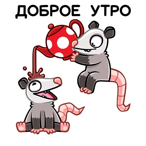 Стикерпак Братья Хвостики Эник и Беник для Telegram