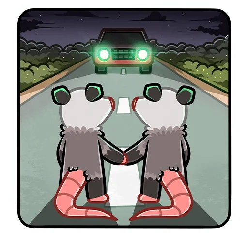 🚘 Стикер «Братья Хвостики Эник и Беник» для Telegram