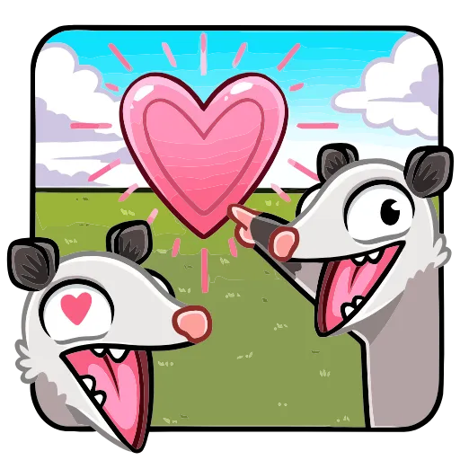 ❤️ Эмодзи «Братья Хвостики Эник и Беник» для Telegram