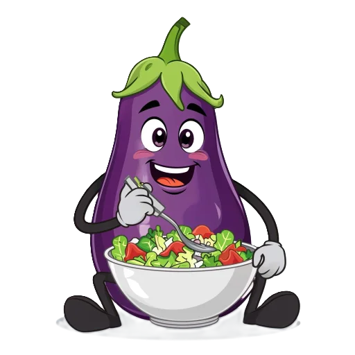 🥗 Стикер «Баклажан» для Telegram