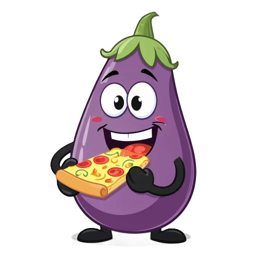 🍕 Стикер «Баклажан» для Telegram