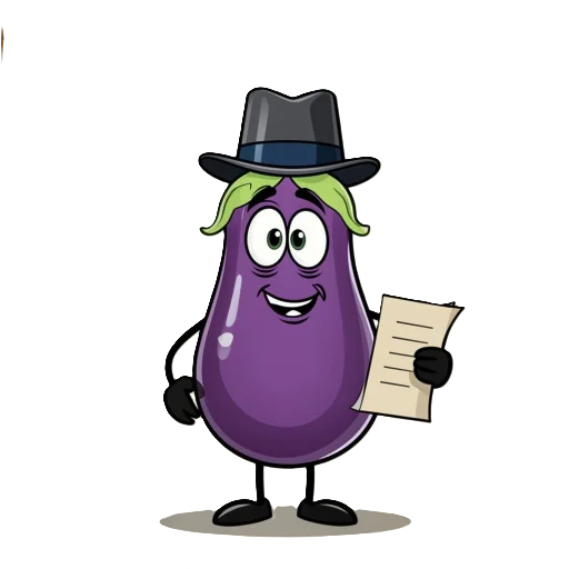 🕴 Стикер «Баклажан» для Telegram