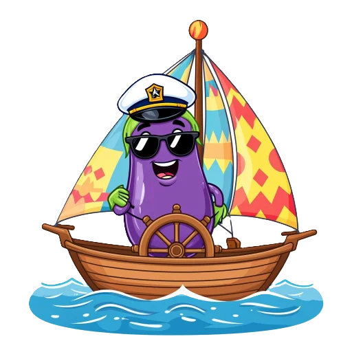 ⛵ Стикер «Баклажан» для Telegram