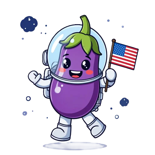 🧑‍🚀 Стикер «Баклажан» для Telegram