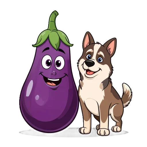 🥰 Стикер «Баклажан» для Telegram