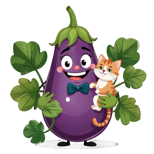 😻 Стикер «Баклажан» для Telegram
