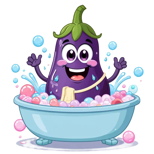🛀 Стикер «Баклажан» для Telegram