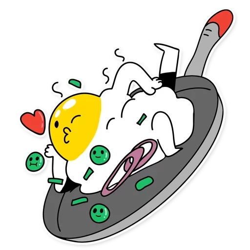 😘 Стикер «Eggy Wiggy» для Telegram