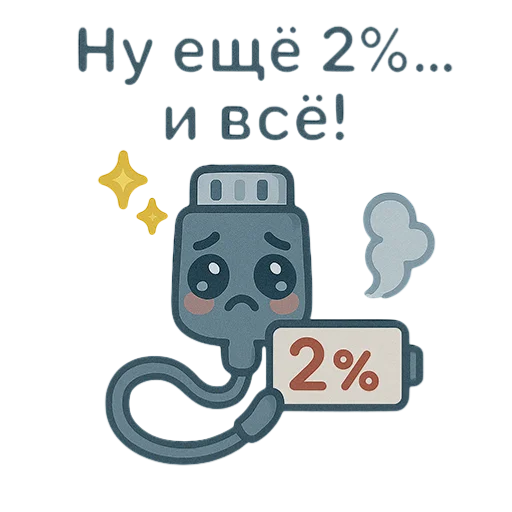 😭 Стикер «Электро Няшки» для Telegram