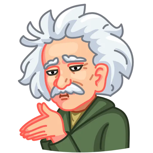 😐 Стикер «ALBERT EINSTEIN» для Telegram