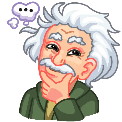 🤔 Стикер «ALBERT EINSTEIN» для Telegram