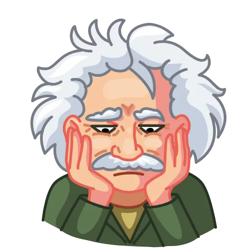 😞 Стикер «ALBERT EINSTEIN» для Telegram