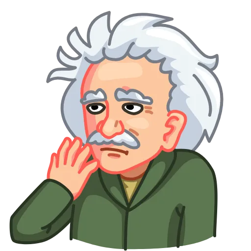 🤦‍♀️ Стикер «ALBERT EINSTEIN» для Telegram