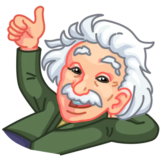👍 Стикер «ALBERT EINSTEIN» для Telegram