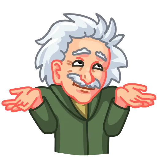 🤷‍♂️ Стикер «ALBERT EINSTEIN» для Telegram