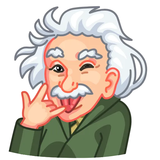 😜 Стикер «ALBERT EINSTEIN» для Telegram