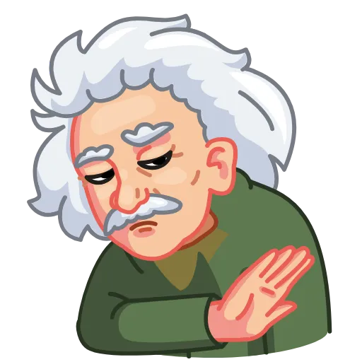🙅‍♂️ Стикер «ALBERT EINSTEIN» для Telegram