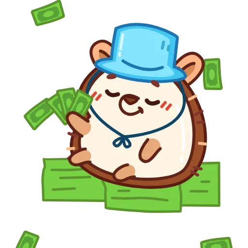 🤑 Стикер «Ежик» для Telegram