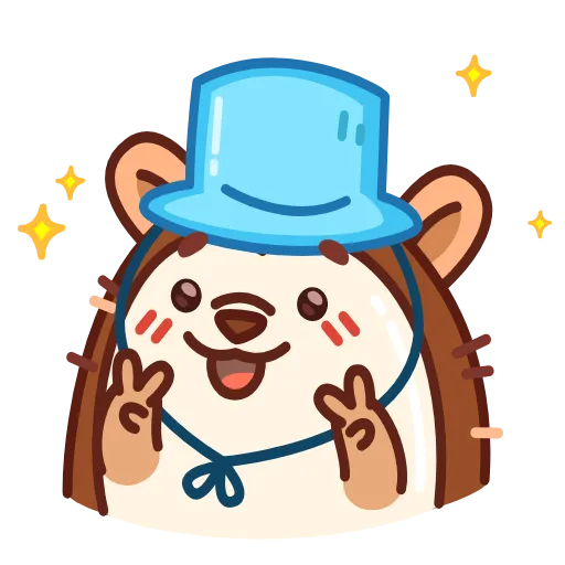 ✌ Стикер «Ежик» для Telegram