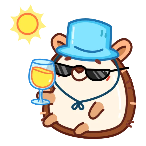 🏖 Стикер «Ежик» для Telegram