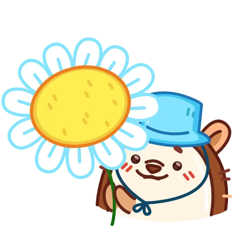 🌼 Стикер «Ежик» для Telegram