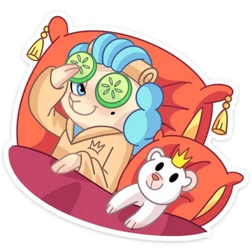 😴 Стикер «Принцесса Элеонора» для Telegram