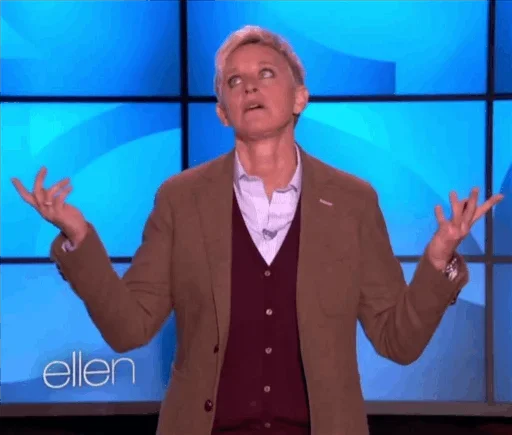 🤷‍♀ Стикер «Ellen_Degeneres» для Telegram