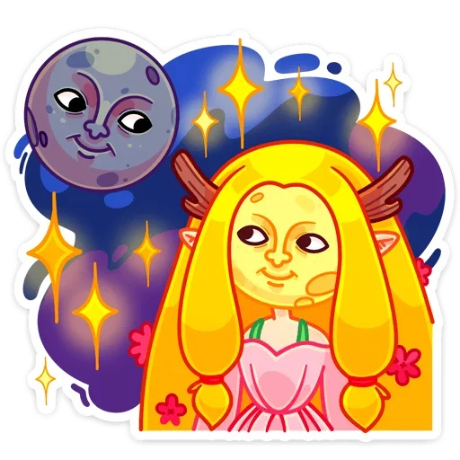 🌚 Стикер «Элла» для Telegram