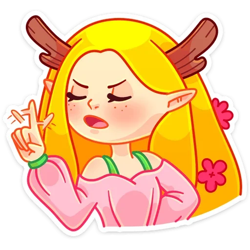 ☝️ Стикер «Элла» для Telegram