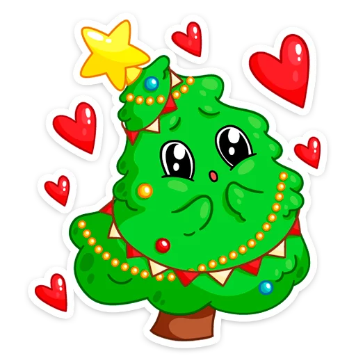 🥰 Стикер «Ёлочка Иголочка» для Telegram