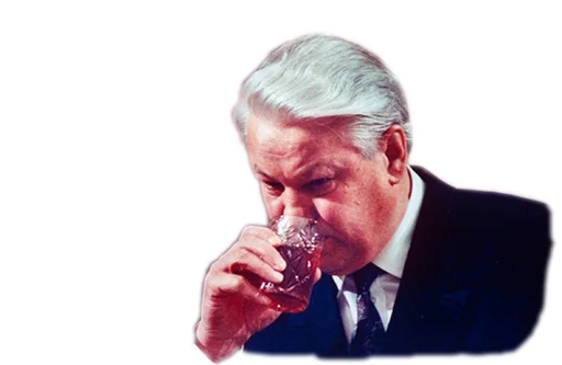🍷 Стикер «Ельцин» для Telegram