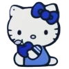 Стикер 7 hello Kitty blue