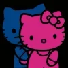 Стикер 27 hello Kitty blue