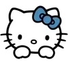 Стикер 17 hello Kitty blue