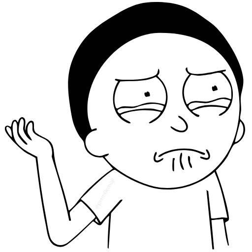 🤩 Эмодзи «⠀ ⠀ ⠀ ⠀Рик и Морти» для Telegram
