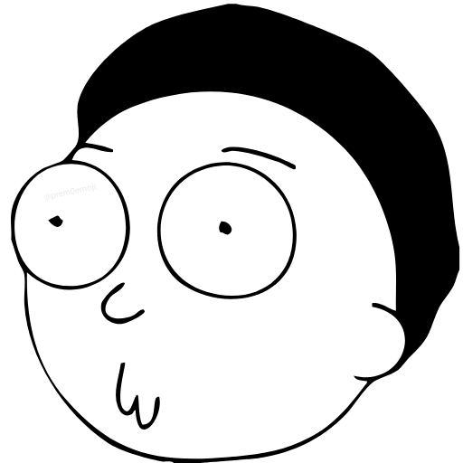🤩 Эмодзи «⠀ ⠀ ⠀ ⠀Рик и Морти» для Telegram