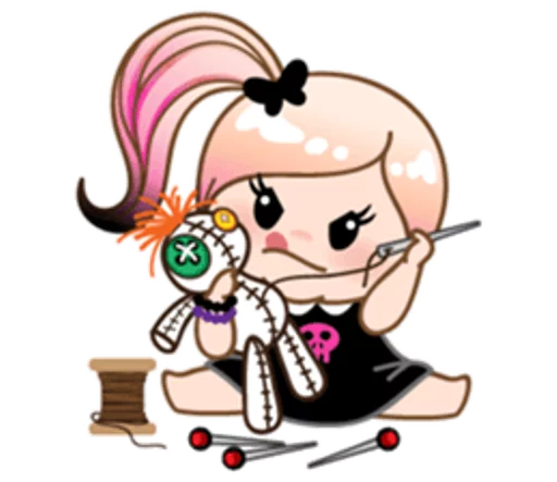 📌 Стикер «eMo GirLz» для Telegram