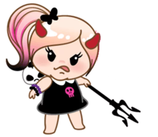 🙍 Стикер «eMo GirLz» для Telegram