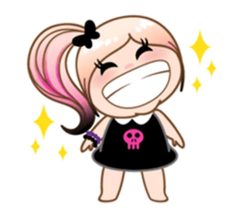 😬 Стикер «eMo GirLz» для Telegram
