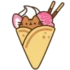 Стикер 38 🤩 pusheen - кот пушин в виде еды