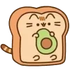 Стикер 30 🤩 pusheen - кот пушин в виде еды