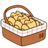 Стикер 46 🤩 pusheen - кот пушин в виде еды
