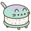 Стикер 17 🤩 pusheen - кот пушин в виде еды