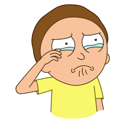 😢 Эмодзи «⠀⠀ ⠀ ⠀Рик и Морти» для Telegram