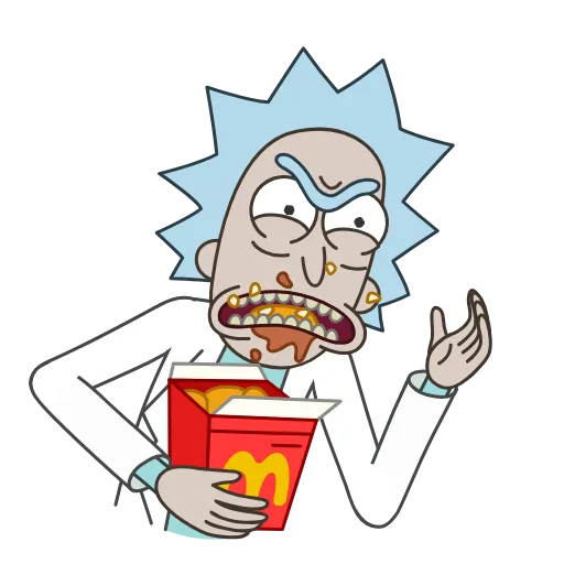 🍟 Эмодзи «⠀⠀ ⠀ ⠀Рик и Морти» для Telegram