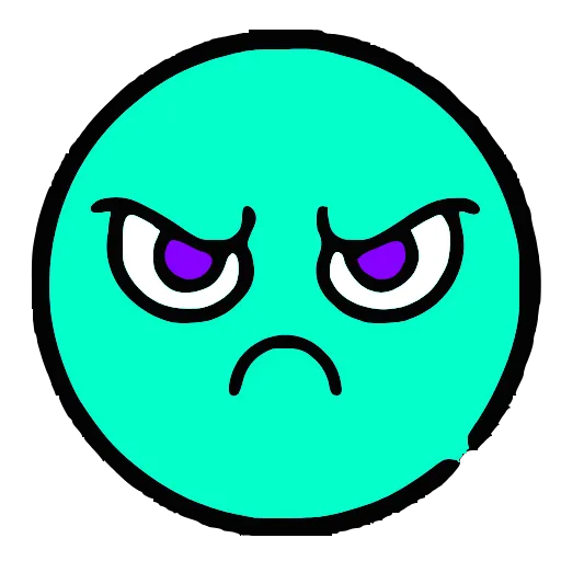 😠 Эмодзи «Бирюзовые буквы и эмодзи» для Telegram