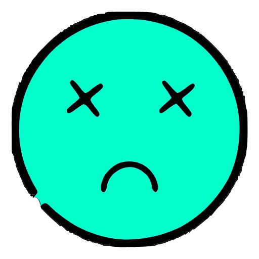 😵 Эмодзи «Бирюзовые буквы и эмодзи» для Telegram