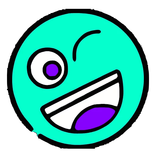 😉 Эмодзи «Бирюзовые буквы и эмодзи» для Telegram